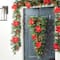 Glitzhome® 3ft. Pre-Lit Pine, Poinsettia & Berries Christmas Teardrop Swag